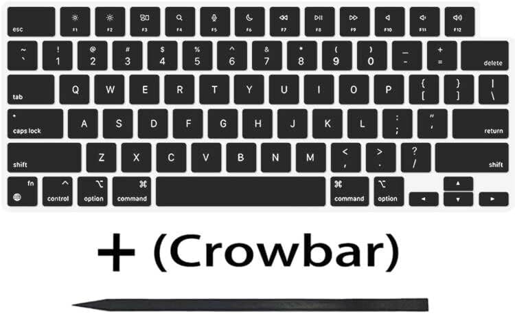 Bfenown Replacement Keycaps Keys for MacBook Air M2 M3 Retina 13.6'' A2681 A3113, MacBook Pro 14 16'' M2 M3 Pro A2779 A2780 A2918 A2992 A2991, MacBook Air M2 M3 15'' A2941 A3114 2022-2024 Year Black - Image 1